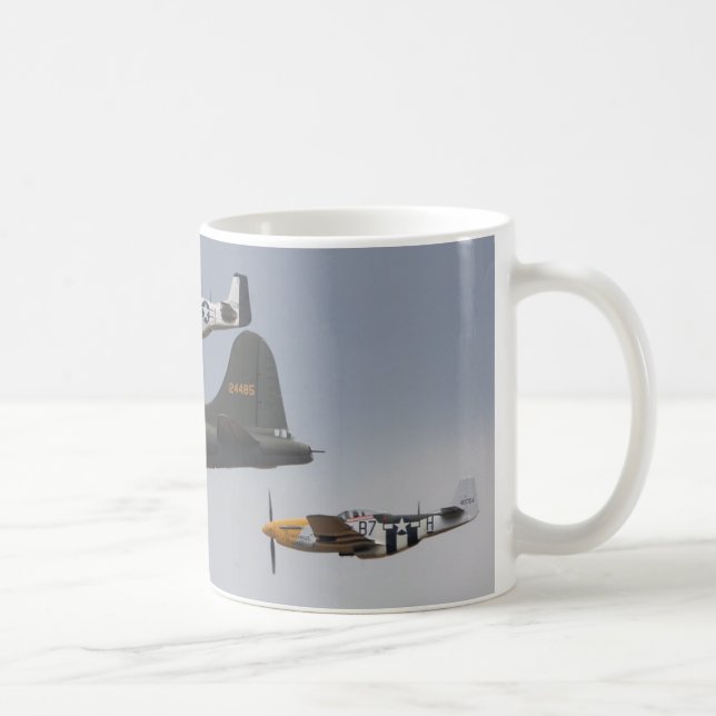 Caneca De Café mustang b-17 e p-51 (Direita)