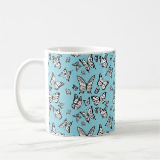 Caneca De Café Muster mit Schmetterlingen