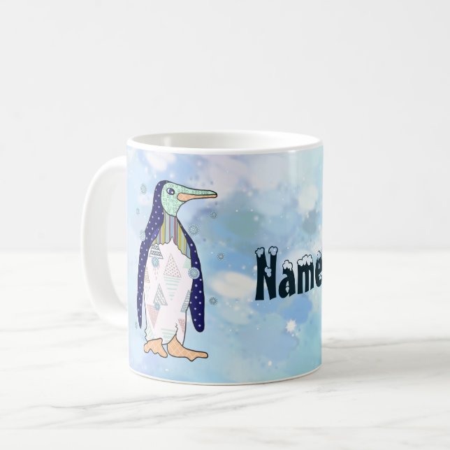 Caneca De Café Musterpinguin Kaffeetasse (Frente Esquerda)
