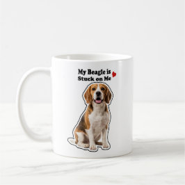 Caneca De Café My Beagle Is Stuck On Me Dog Lover