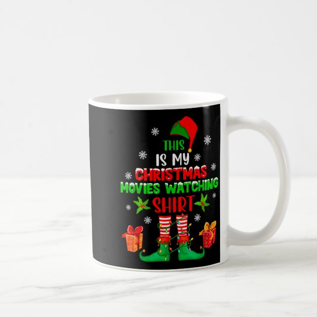 Caneca De Café My Christmas Movies Watching Shirt Cute Elf Costum (Direita)