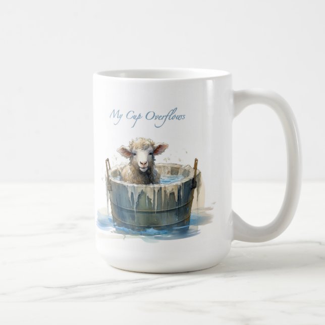 Caneca De Café My Cup Overflows - Psalm 23 (Direita)