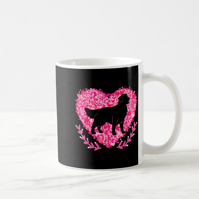 Caneca De Café My Dog Is My Valentine Heart Pet Animal Lover Funn (Direita)