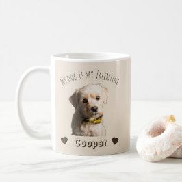 Caneca De Café My Dog Is My Valentine – Personalized Pet 