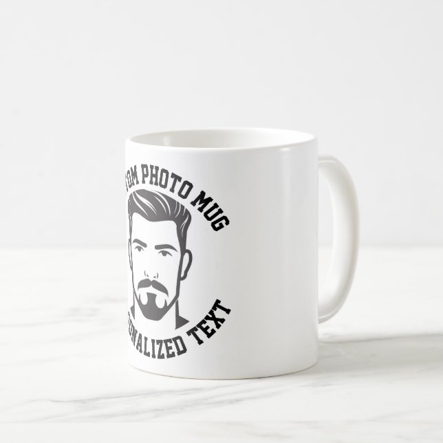 Caneca De Café My Face on a Custom Mug (Frente Esquerda)