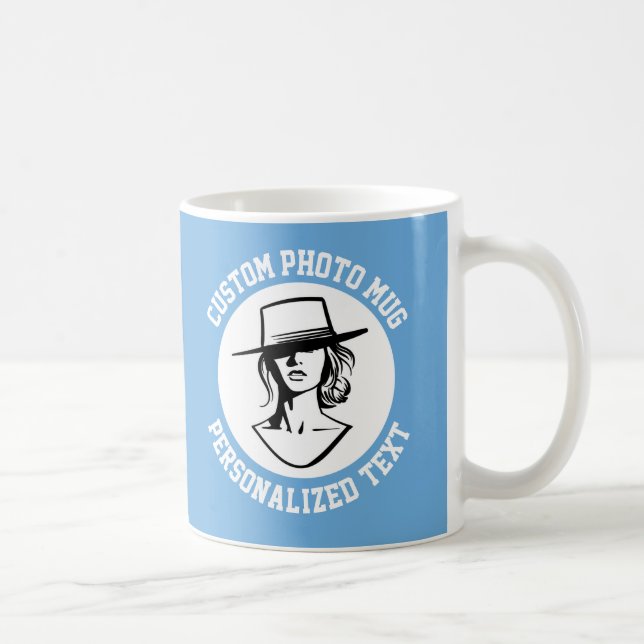 Caneca De Café My Face on a Custom Mug POWDER BLUE (Direita)