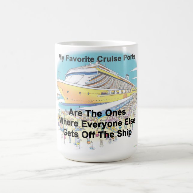 Caneca De Café My Favorite Cruise Ports - Coffee Mug (Centro)