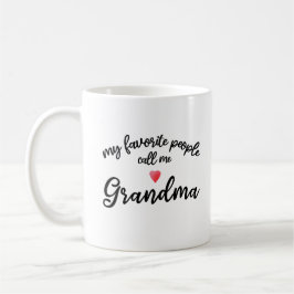Caneca De Café My Favorite People Call Me Grandma Heart Gift