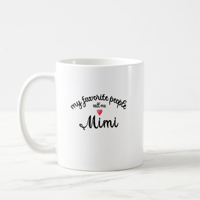 Caneca De Café My Favorite People Call Me Mimi grandmother gift  (Esquerda)