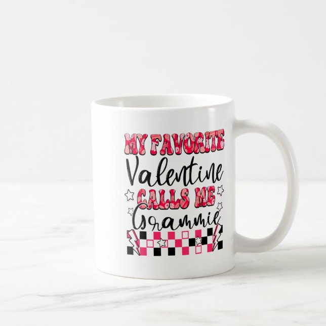Caneca De Café My Favorite Valentine Calls Me Grammie Valentines  (Direita)