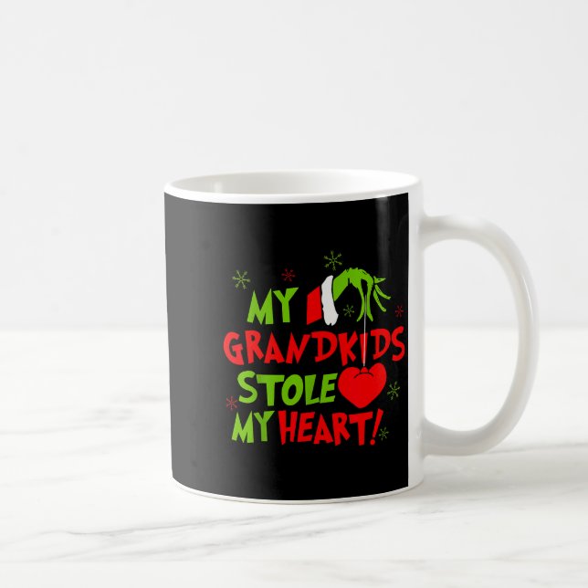 Caneca De Café My Grandkids Stole My Heart Christmas Holiday Gran (Direita)