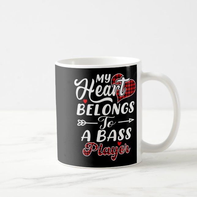 Caneca De Café My Heart Belongs To A B Player Shirt Funny Valenti (Direita)