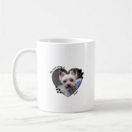 Caneca De Café My heart belongs to customized dog T-Shirt