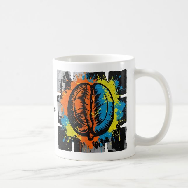 Caneca De Café My Joy Coffee Mug – Artistic Graffiti Coffee Bean  (Direita)