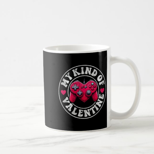Caneca De Café My Kind Valentine Gamer Cool Valentines Day Girl B (Direita)