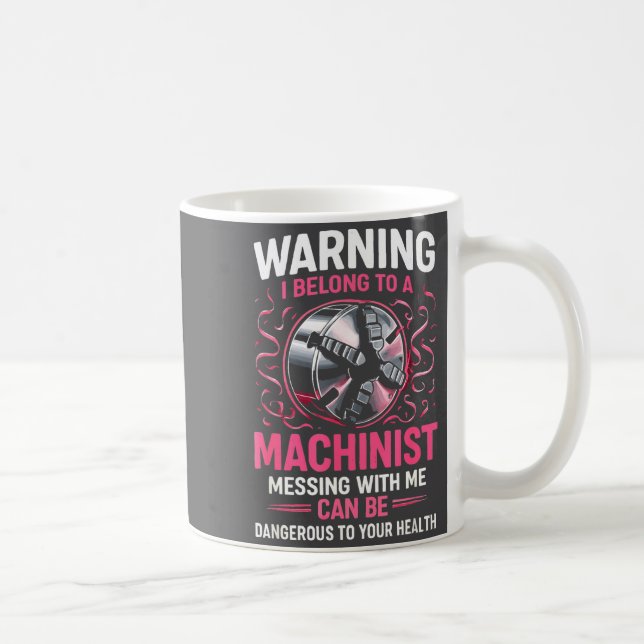 Caneca De Café My Knight In Machinist Wife Girlfriend Funny Anniv (Direita)