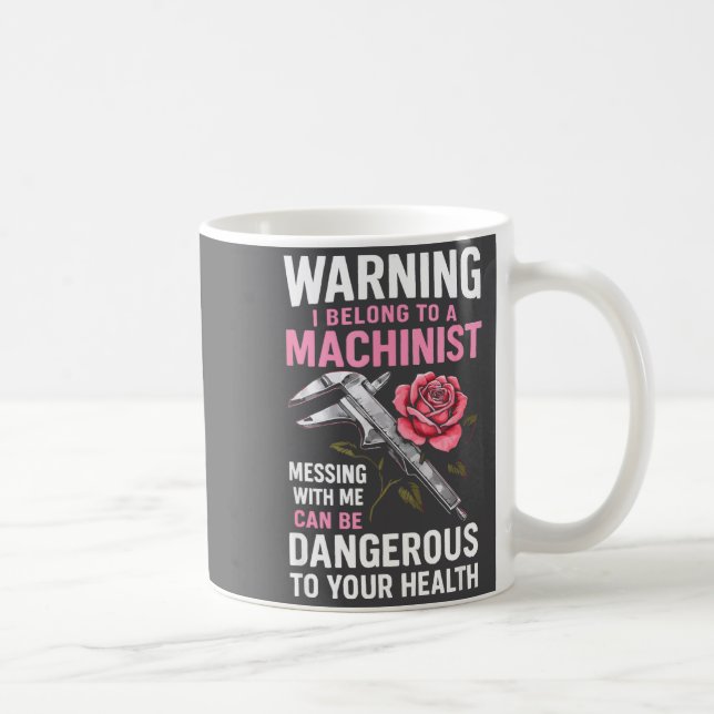 Caneca De Café My Knight In Machinist Wife Girlfriend Funny Anniv (Direita)