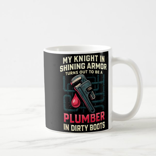 Caneca De Café My Knight In Shining Funny Plumber Wife Women Girl (Direita)