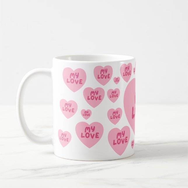 Caneca De Café My Love Romantic Coffee Mug – Gift for Her (Esquerda)