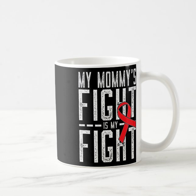 Caneca De Café My Mommy's Fight Is My Fight Blood Cancer Awarenes (Direita)