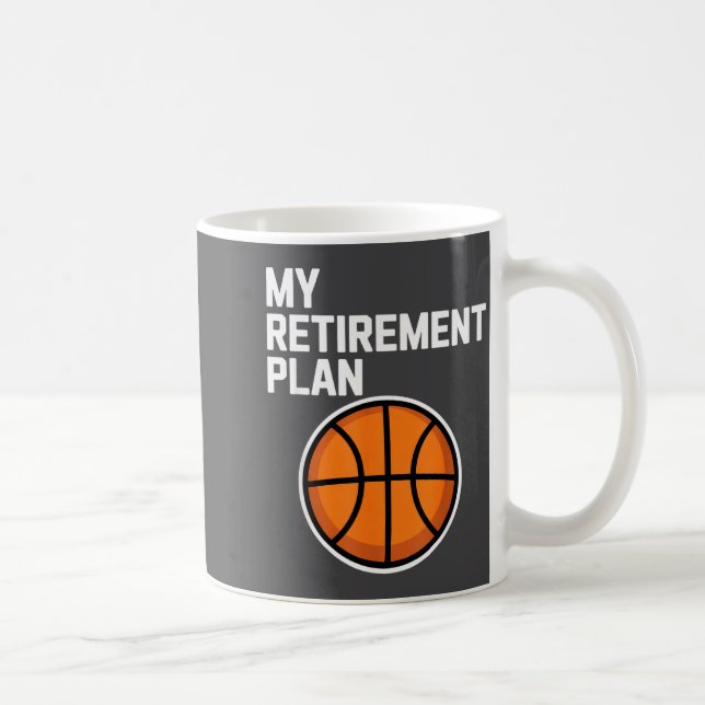 Caneca De Café My Retirement Plan Basketball Srts Lover Fan  (Direita)
