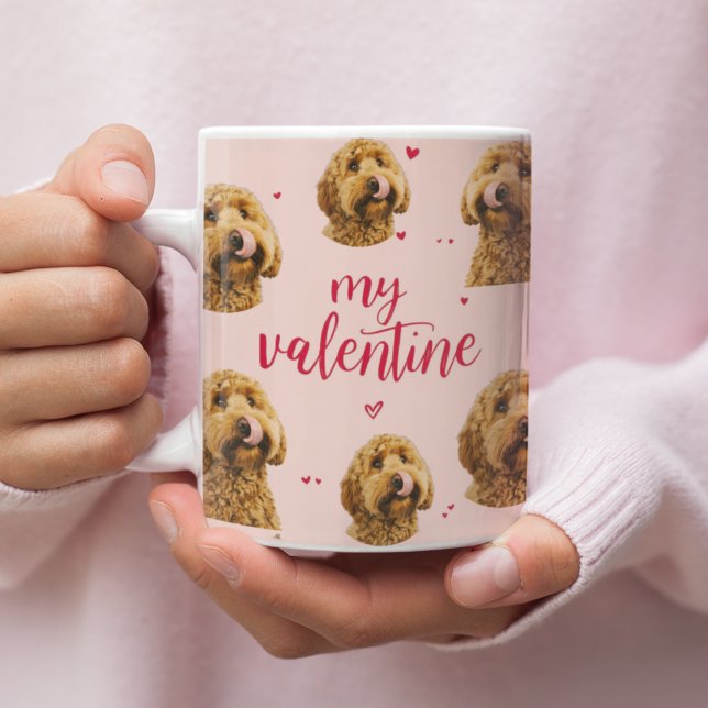 Caneca De Café My Valentine Dog | Personalized Pet Photo (Criador carregado)