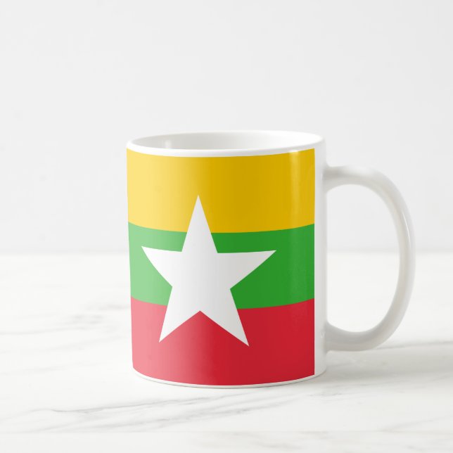 Caneca De Café Myanmar Flag Cerâmica Mug (Direita)