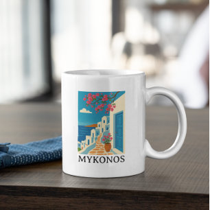 Caneca De Café Mykonos Grécia Viagem Vintage - Arte Colorida