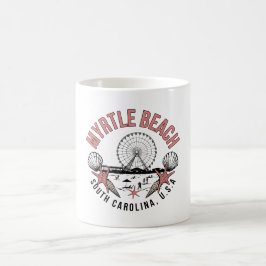 Caneca De Café Myrtle Beach Retro Vignette