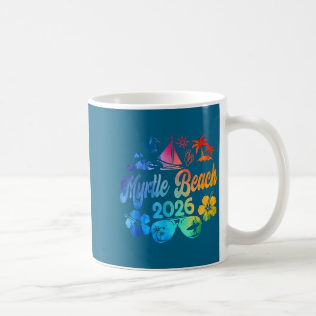 Caneca De Café Myrtle Beach South Carolina 2026 Vacation Beach Ti (Direita)