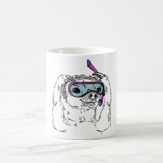 Caneca De Café Mysterious Diver in the Shadows