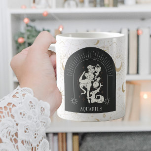 Caneca De Café Mystic Aquarius Zodiac Stars Horoscope
