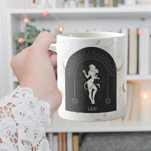 Caneca De Café Mystic Leo Zodiac Stars Horoscope