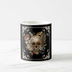 Caneca De Café Mystic Skull Vintage Black
