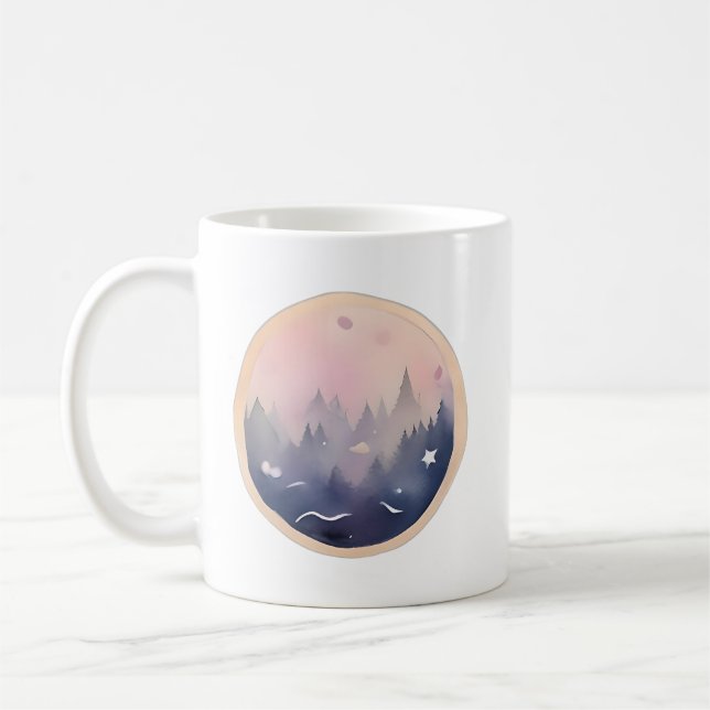 Caneca De Café Mystical Forest Twilight (Esquerda)