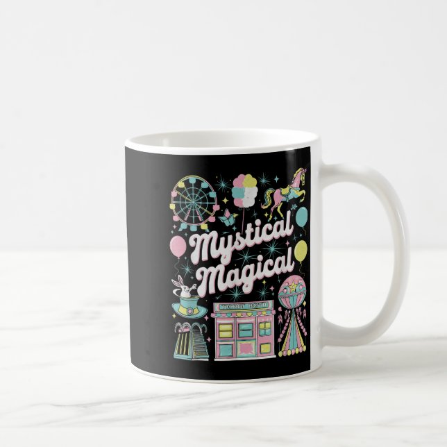 Caneca De Café Mystical Magical Retro Aesthetic Space Gift Men Wo (Direita)