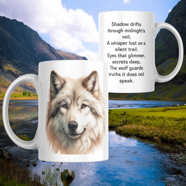 Caneca De Café Mystical Wolf (Criador carregado)