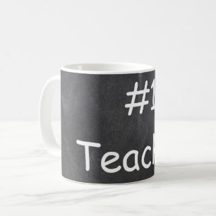 Caneca De Café Nº 1 do Design do Professor Chalkboard Ideia de p