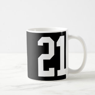 Caneca De Café Nº 21 Branco 21 Estilo de Ventilador Esportivo Cos