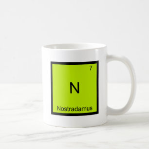 Caneca De Café N - Nostradamus Camiseta de Símbolo de Elemento de