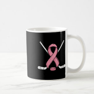 Caneca De Café (na Ck) Mês do Câncer de Mama no Hóquei no Gelo Fi
