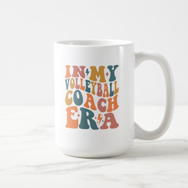 Caneca De Café Na Era Do Treinador De Voleibol (Direita)