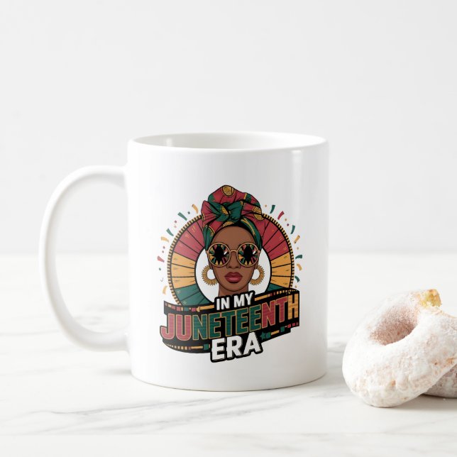 CANECA DE CAFÉ NA MINHA ÉPOCA DE JUNETEENTH (Com Donut)