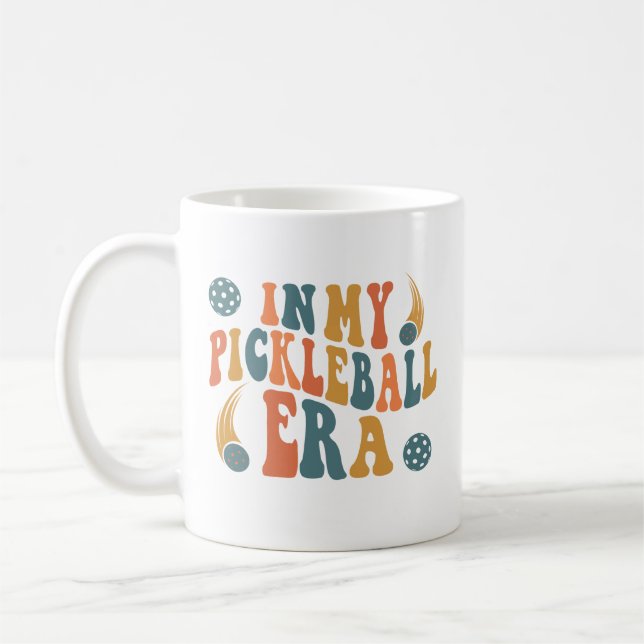 Caneca De Café Na Minha Época De Pickleball, Engraçado Paddleball (Esquerda)