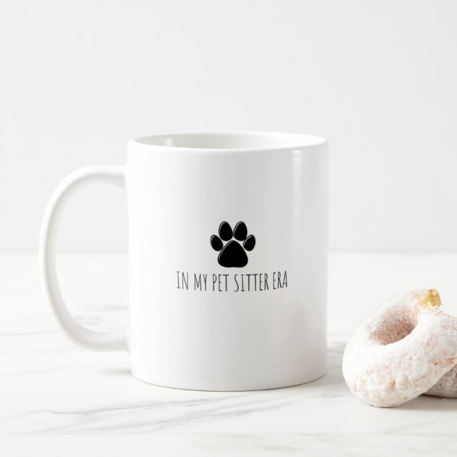 Caneca De Café Na Minha Era Da Pet Sitter (Com Donut)