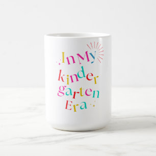 Caneca De Café Na Minha Era de Jardim de Infância – Colorido Retr