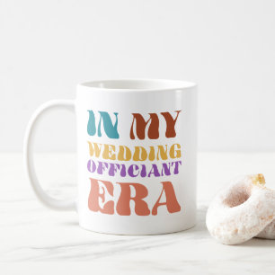 Caneca De Café Na Minha Era de Oficiante de Casamento Estilo Retr