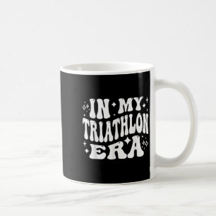 Caneca De Café Na Minha Era De Triatlo Divertido Nadar Ciclismo C