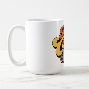 Caneca De Café Na Minha Era do Café Estética Retro Groovy Amante