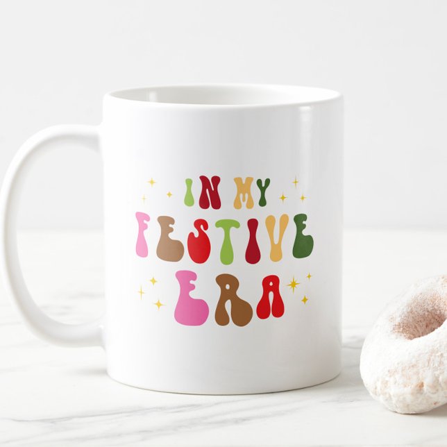 Caneca De Café Na Minha Era Festiva, Natal Engraçado (In My Festive Era Funny Christmas Mug, Retro Holiday Gift, Teen Gift, Hostess Gift, Secret Santa)